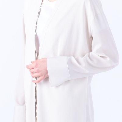 ファブリックコンビ　Ｖネックカーディガン