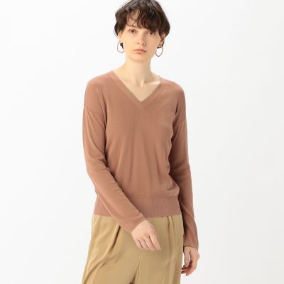 レーヨンナイロンストレッチ　Ｖネックプルオーバー