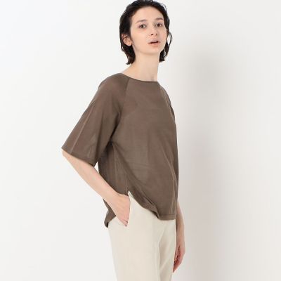 シアーコットンギマ　ラグランスリーブプルオーバー