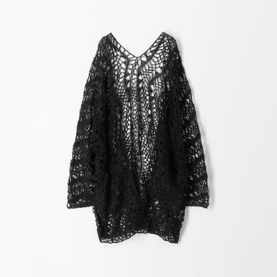 ヘアピンレース　フロントオープンカーディガン