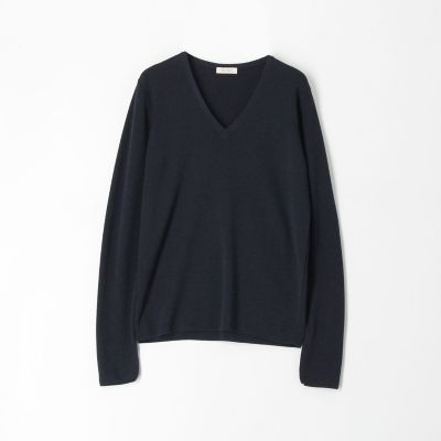 ベーシックウールシルク　Ｖネックプルオーバー