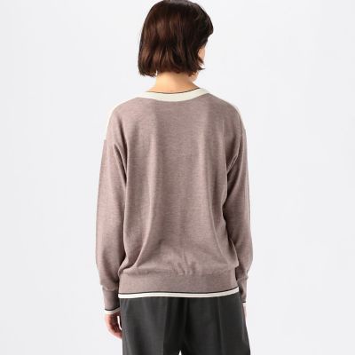 ウーステッドウールシルク　Ｖネックプルオーバー