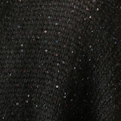 モヘヤミックススパンコール　ベルテッドカーディガン