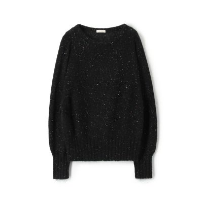 モヘヤミックススパンコール　ボリュームスリーブプルオーバー