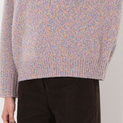 ウールカシミヤムリネ　ボートネックプルオーバー