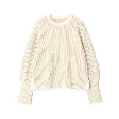 コットンポリエステルコイルヤーン　クルーネックプルオーバー