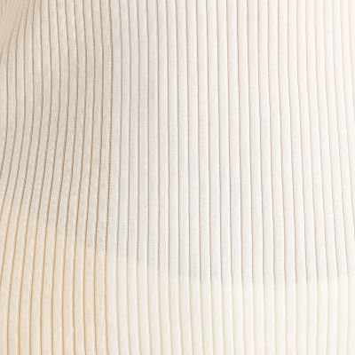 コットンポリエステルアセテートリブ Vネックプルオーバー | maison