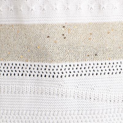ミックスステッチニット　クルーネックプルオーバー