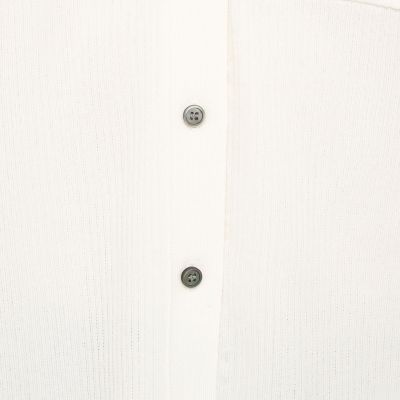 コットンアセテート　ハーフスリーブカーディガン