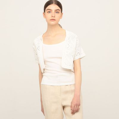 コットンクロシェット　ショートボレロ
