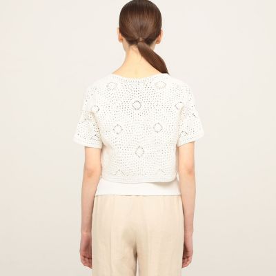 コットンクロシェット　ショートボレロ