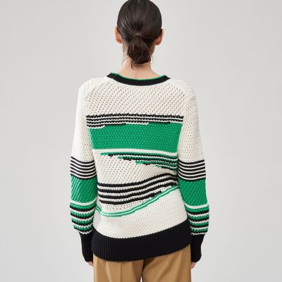 ミックスステッチ　クルーネックプルオーバー