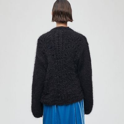 モヘヤウールハンドニット　Ｖネックカーディガン