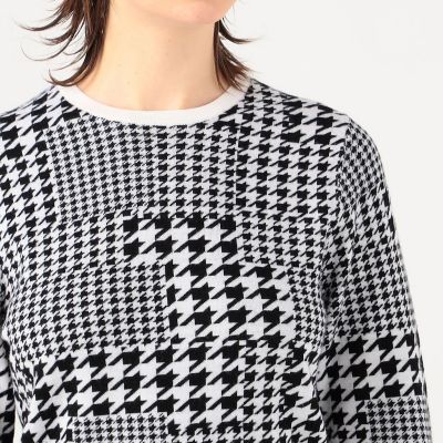 ウーステッドウールジャカード クルーネックプルオーバー | maison