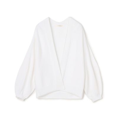 ＜maison TOMORROWLAND＞シルケットコットン　フロントオープンカーディガン