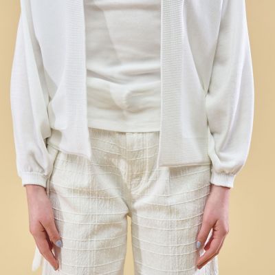 シルケットコットン フロントオープンカーディガン | maison