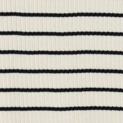 コットンアセテートリブ　クルーネックプルオーバー