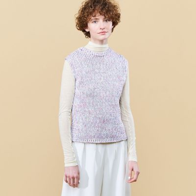 ペインテッドヤーン　クルーネックベスト