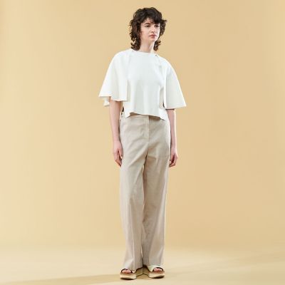 コットンシルクミラノリブ ケーププルオーバー | maison