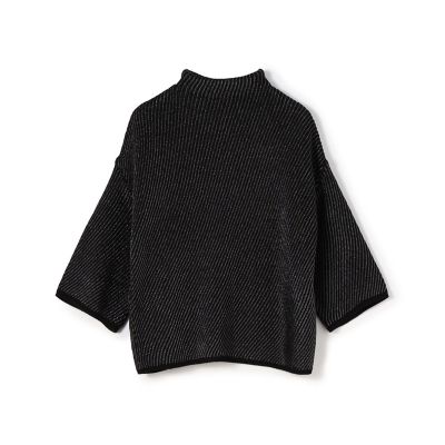 ＜maison TOMORROWLAND＞バイアスラメコールヤーン　ハーフスリーブプルオーバー