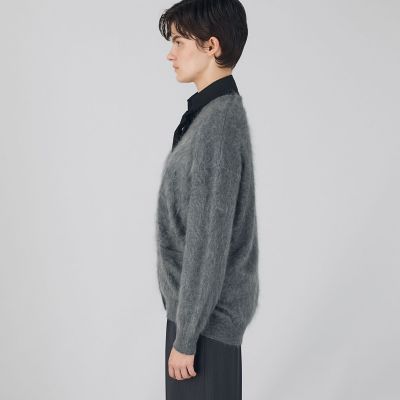 カーディガン ピュアカシミヤファー Vネックカーディガン レディース ピュアカシミヤファー Vネックカーディガン | maison