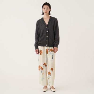 カーディガン ピュアカシミヤファー Vネックカーディガン レディース ピュアカシミヤファー Vネックカーディガン | maison