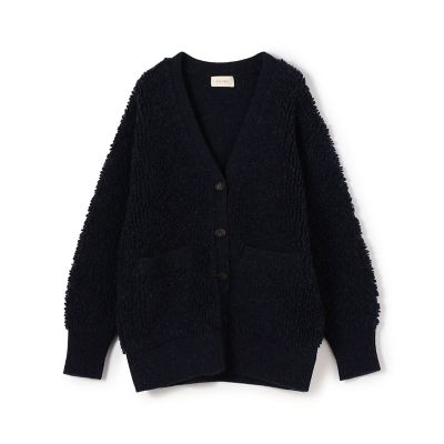 フラッフィーパイルニット Vネックカーディガン | maison