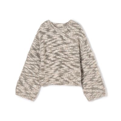 ＜maison TOMORROWLAND＞ファンシースラブヤーン　ボートネックプルオーバー