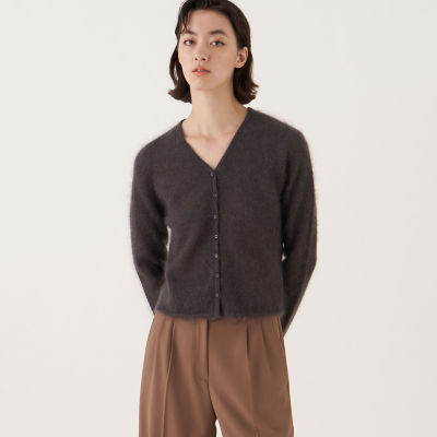 極美品 バトナー 定価4万 スーパーキッド モヘヤ カーディガン BATONER