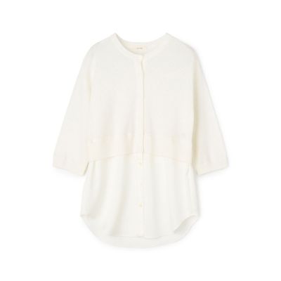 ＜maison TOMORROWLAND＞ファブリックコンビニット　シャツテールプルオーバー