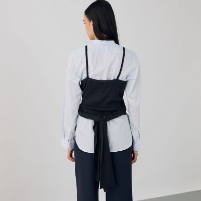 ウーステッドウール　ラップビスチェ