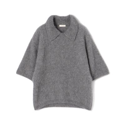 フォックスカシミヤ　シャツカラープルオーバー