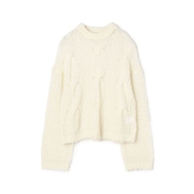 ＜maison TOMORROWLAND＞モヘヤノットヤーン　ケーブルプルオーバー