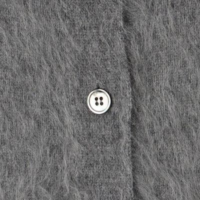 ピュアカシミヤファー　ハーフスリーブカーディガン