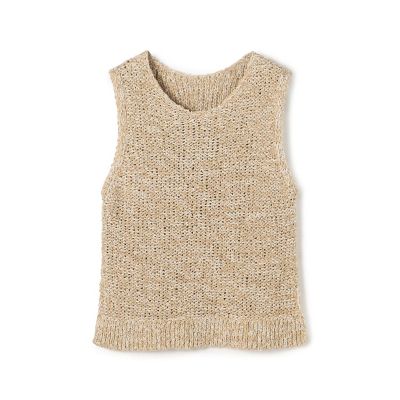 maison TOMORROWLAND/メゾン トゥモローランド ピコットテープヤーン　クルーネックベスト