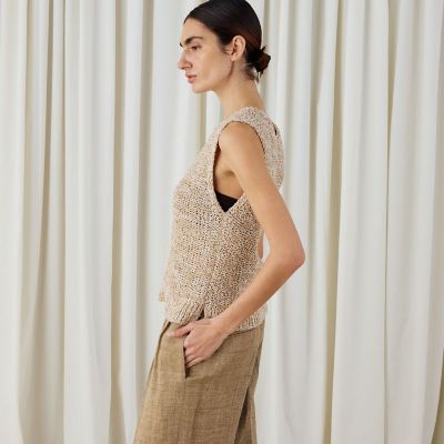 ピコットテープヤーン クルーネックベスト | maison TOMORROWLAND