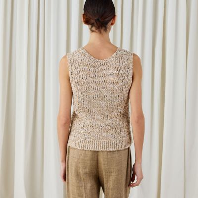 ピコットテープヤーン クルーネックベスト | maison TOMORROWLAND