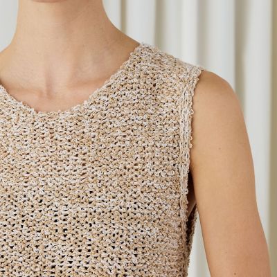 ピコットテープヤーン クルーネックベスト | maison TOMORROWLAND