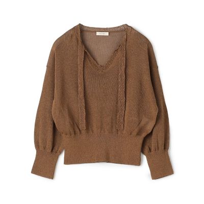 ebure(エブール)｜ライトシルクコットン ハイネックニットプル