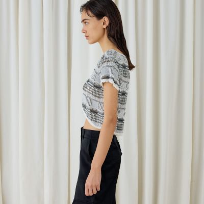 レーヨンタックステッチ　ショートボレロ