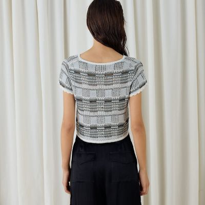 レーヨンタックステッチ　ショートボレロ