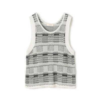 ＜maison TOMORROWLAND＞レーヨンタックステッチ　タンクトップ