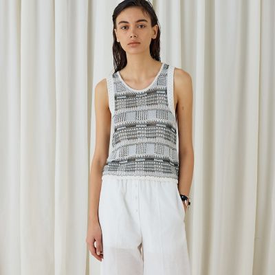 レーヨンタックステッチ　タンクトップ