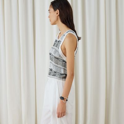 レーヨンタックステッチ　タンクトップ