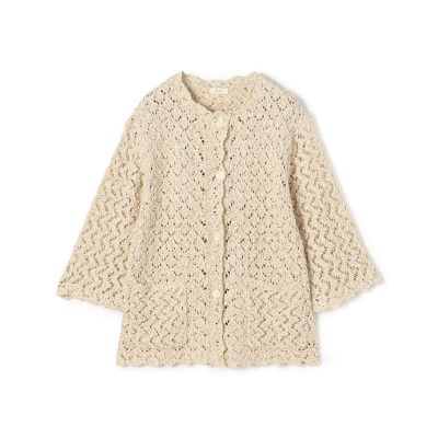 ＜maison TOMORROWLAND＞コットンブークレームリネ　クルーネックカーディガン