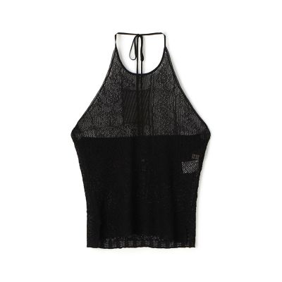 ＜maison TOMORROWLAND＞アイレットレース　ホルターネックトップス
