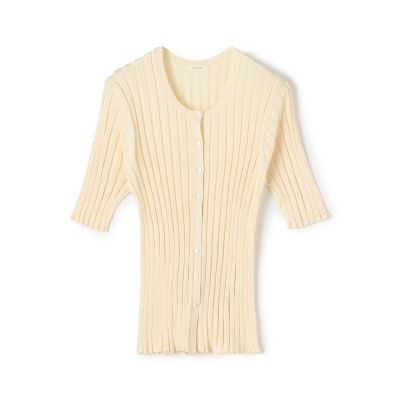 ＜maison TOMORROWLAND＞ドメスティックスパンシルク　ハーフスリーブカーディガン