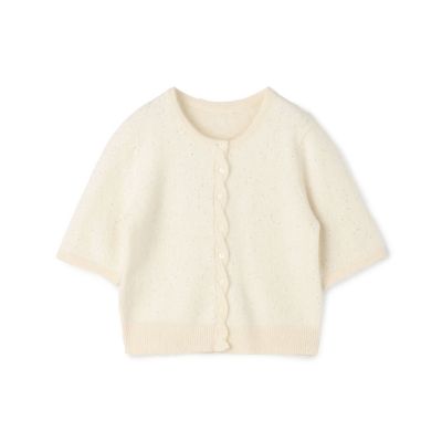 【美品】マルティニーク　カーディガン　フォックス　カシミヤ　バルーンスリーブ 美品】マルティニーク カーディガン フォックス カシミヤ