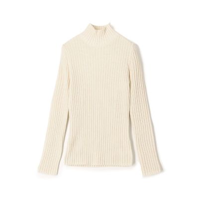 【送料無料】maison TOMORROWLAND/メゾン トゥモローランド ウールリブ ハイネックプルオーバー 12ホワイトケイ トップス【三越伊勢丹/公式】