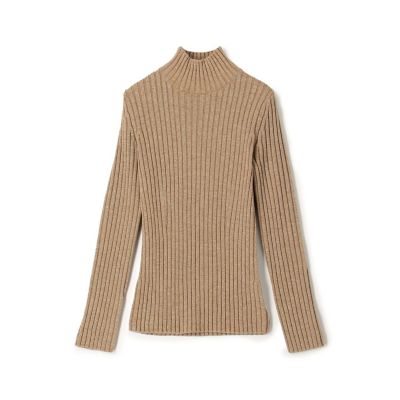 【送料無料】maison TOMORROWLAND/メゾン トゥモローランド ウールリブ ハイネックプルオーバー 44ベージュケイ トップス【三越伊勢丹/公式】